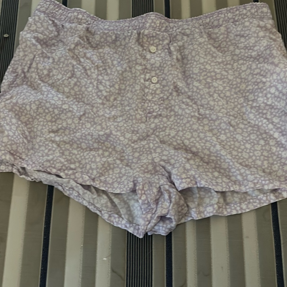 Pink’s Purple floral pj shorts